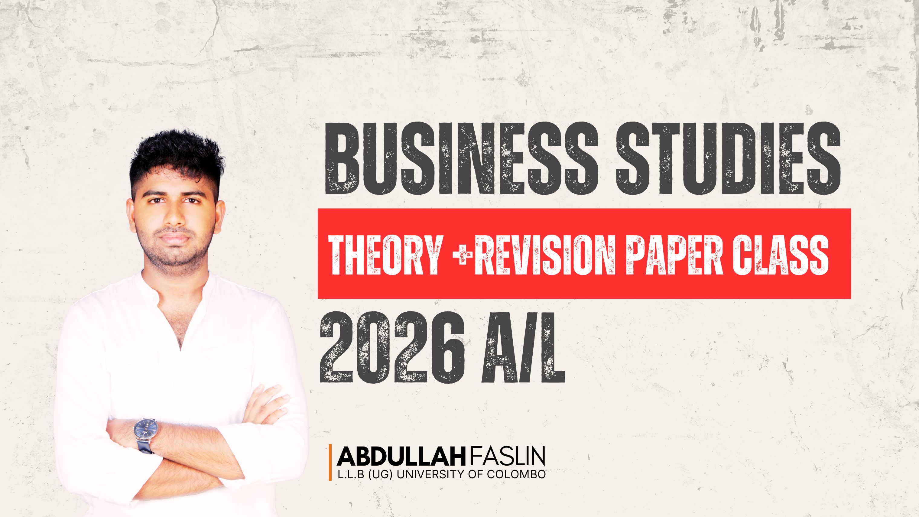 2026 A/L Business Studies Theory + Revision Paper Class